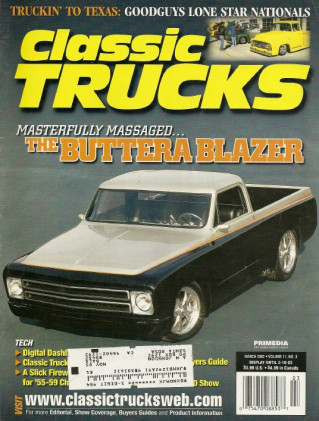 CLASSIC TRUCKS 2002 MAR - SO-CAL SHOP TRUCK UPDATE, INT MAKE-OVER. Y-8 SOURCES